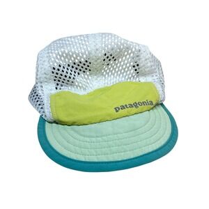 Vtg Patagonia Duckbill Five Panel Mesh Cap Hat Adjustable Runners Reflective